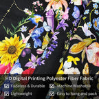 Damanse Butterfly Tapestry Wall Hanging Cute,Boho Wall Tapestry for Bedroom Aesthetic,Flower Living Room Decor for Teen Girls (Black, 49.20" x 59.10")