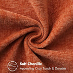 MIULEE Pack of 2 Couch Throw Pillow Covers 20x20 Inch Rust Farmhouse Decorative Pillow Covers with Stitched Edge Soft Chenille Solid Dyed Pillow Covers for Sofa Bed Living Room
