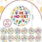 Tinideya 12 Pcs Kids Carpet Circle Seats for Class 16 Inch Round Classroom Rug Floor Cushions Soft First Day of School Educational Mat Non Slip Back to School Learning Playing Areas(Handprint)