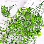 Waipfaru Artificial Hanging Four-leaf clover, 4pcs Fake Hanging Plants, Faux Ivy Pothos Vines Greenery for Wall Home Bedroom Living Room Aesthetic Kitchen Office Aesthetic Kitchen Indoor Outdoor Decor