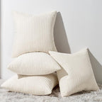 Topfinel Decorative 20x20 inch Throw Pillow Covers Cushion Cases, Set of 4 Soft Velvet Modern Double-Sided Designs, Mix and Match for Home Decor, Pillow Inserts Not Included