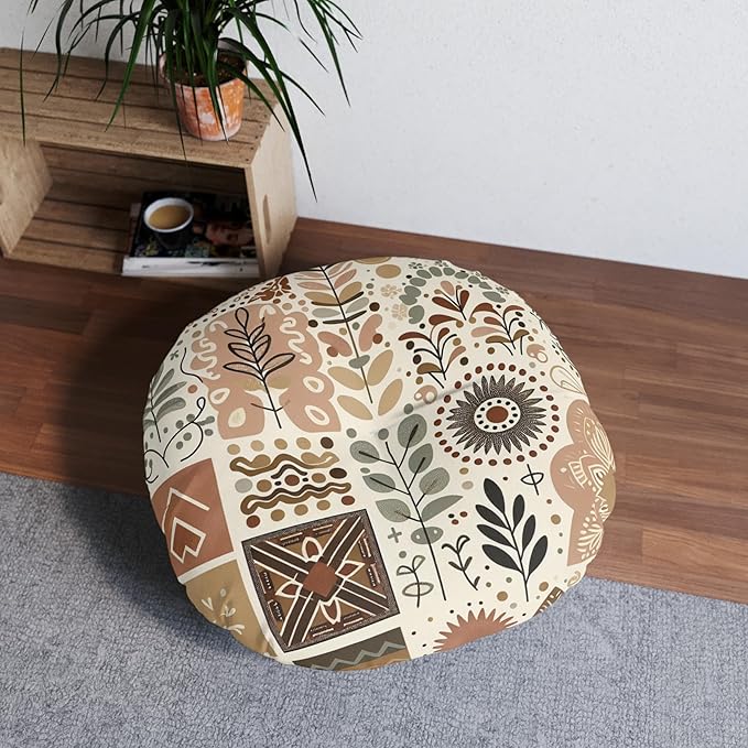 Tufted Floor Pillow, Round