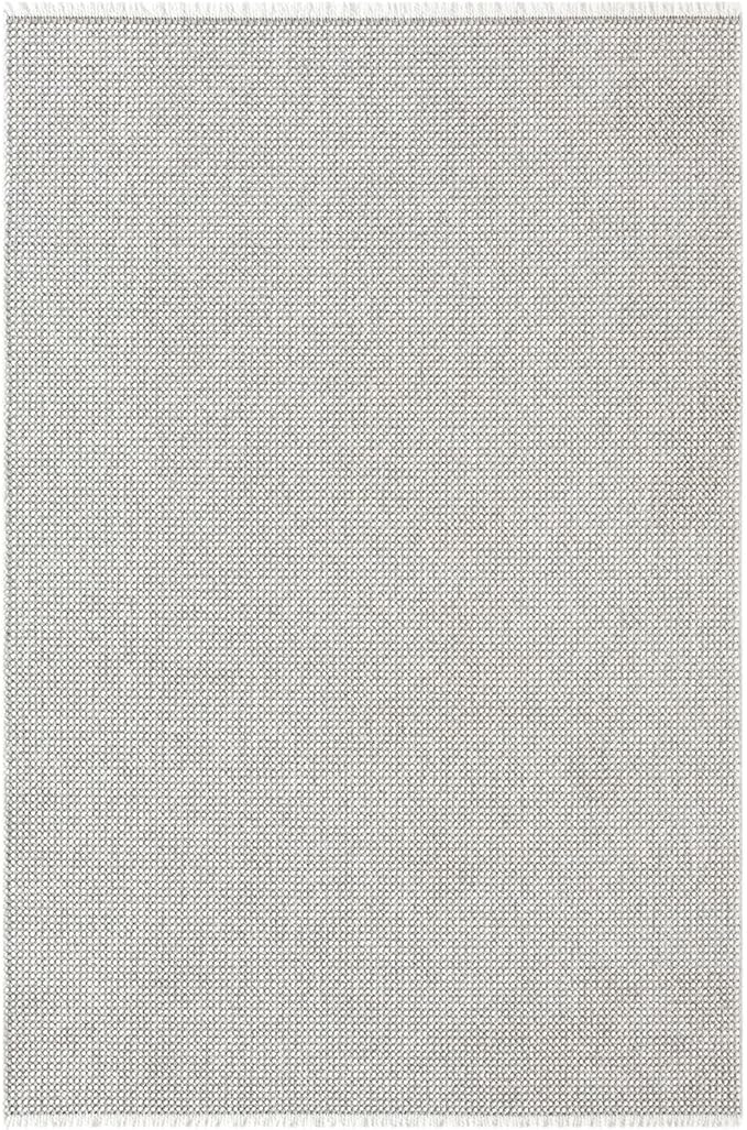 LUXE WEAVERS Solid Machine Woven Stone 5x7 Area Rug, Indoor Stain-Resistant Carpet