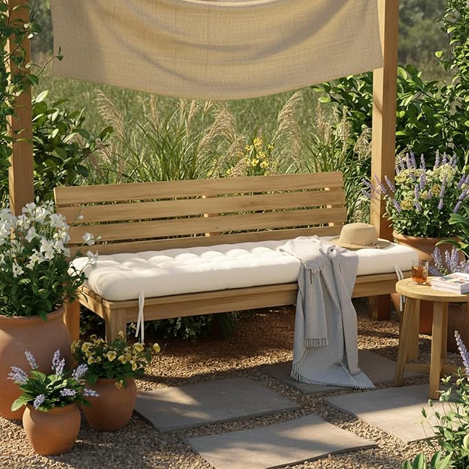 Long Floor Cushion Large Floor Cushion with Brushed Cotton 74.8 x 27.5 x 3.15 in Jumbo Lounger Pillow for Outdoor Indoor Bay Window Meditation Yoga Reading Sleeping(1 Pc,Cream White)