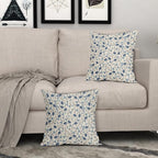 Blue Grey Gray Floral Pillow Covers 22x22 Set of 2 Vintage Rustic Old Style Cute Small Flower Print Decorative Outdoor Pillowcases Farmhouse Throw Cushion Case Decor for Couch Sofa Bed