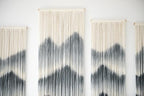 Large Macrame Wall Hanging 5Pcs Handmade Dip-Dyed Mountain Wall Decor Combination Suspension Bedroom Living Room Modern Fiber Yarn Wall Art