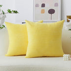 Home Brilliant Yellow Spring Pillow Covers Super Soft Velvet Couch Throw Pillows 2 Packs Decorative Pillow Cases for Men Elder, 50x50 cm, 20 x 20 Inch, Sundress