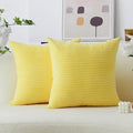 Home Brilliant Yellow Euro Pillow Shams 60x60 cm Set of 2 for Couch Bed Square Large Decorative Pillow Covers for Sofa Kids Spring Decor, 24 x 24 inch, Sundress Yellow