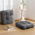 Washable Floor Pillow Cushion for Adults, Meditation Cushion Pillow, Removable Tufted Blended Corduroy Cover, Large Square Floor Sitting for Tatami Living Room or Yoga, 2Pack, Machine Washable