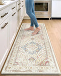 DEXI Kitchen Mats for Floor Cushioned, 23x59 Extra Large Wide Runner Rug Non Slip, Waterproof Soft Comfort Standing Padded Anti Fatigue Decorative, Light Beige