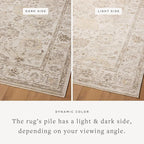 Loloi Magnolia Home by Joanna Gaines Pace Collection PAC-01 Natural/Stone 5'-3" x 5'-3" Round Area Rug