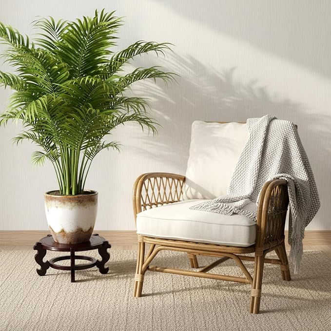 10 Inch Wooden Plant Stand Indoor Chinese Fishbowl Planter Display Stand Wooden Planter Stands Asian Vase Pot Stands for Indoor Vase Flower Pot Fishbowl Oriental Style (10 Inch)