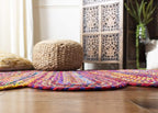 SAFAVIEH Cape Cod Collection 6' x 9' Red / Multi CAP208Q Handmade Braided Jute & Cotton Area Rug