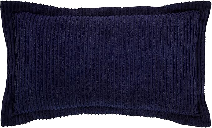 Better Trends Jullian Collection is Super Soft and Light Weight in Bold Stripes Design 100% Cotton Tufted Unique Luxurious Machine Washable Tumble Dry, King Sham, Navy