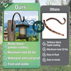 Qiang Ni Hanging Plant Bracket Hooks: 5.5 Inch Wall Plant Hook Planters and Decor - 2 Piece Rust-Resistant and Secure Brackets Maximize Your Outdoor Living Space