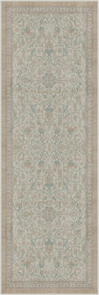 GENIMO Runner Rug 2x6 Non Slip Machine Washable Vintage Hallway Runner Rug, Low Pile Lightweight Rugs for Entryway, Hallway, Kitchen and Corridor, Dusty Beige