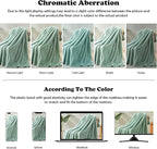 NEWCOSPLAY Super Soft Queen Blanket New Sage Green Premium Silky Flannel Fleece 3D Ribbed Jacquard Lightweight Bed Blanket All Season Use (New Sage Green Ribbed, Queen(90"x90"))