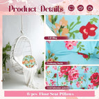 6 Pcs Boho Floor Pillow Cushions Seating 15 x 15 Inches Boho Floor Pillow Round Seat Reading Chair Cushions Yoga Mandala Meditation Pouf for Classroom Home School Playing Supplies