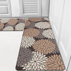HEBE Anti Fatigue Kitchen Rug Sets 2 Piece Non Slip Kitchen Mats for Floor Cushioned Kitchen Rugs and Mats Waterproof Comfort Standing Mat Runner for Kitchen,Home Office,Sink,Laundry