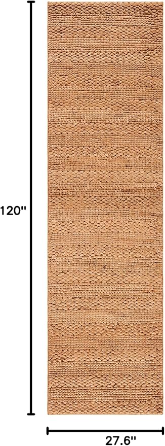 SAFAVIEH Natural Fiber Collection Runner Rug - 2'3" x 10', Gold, Handmade Jute, Braided Woven Design, Ideal for Living Room, Bedroom (NF212E)