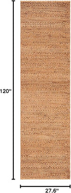 SAFAVIEH Natural Fiber Collection Runner Rug - 2'3" x 10', Gold, Handmade Jute, Braided Woven Design, Ideal for Living Room, Bedroom (NF212E)