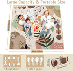 Extra Large Picnic Blankets Waterproof Foldable (80 "x 80") Beach Blanket Waterproof Sandproof,3-Layer Thicking Mat Outdoor Packable Camping Blanket