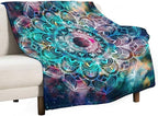 Colorful Mandala Throw Blanket Bohemian Boho Galaxy Blanket for Sofa Bed Couch Chair Or Dorm 70"x80"