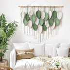 Weldomcor Large Macrame Wall Hanging, Boho Leaves Macrame Tapestry Wall Decor Handmade Woven Hanging Decor Chic Bohemian Wall Art Home Decoration for Bedroom Living Room Nursery Office 39"W x 29.5"L