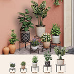 5 Pack Metal Plant Stand Heavy Duty Metal Plant Shelf for Multiple Plants Anti-Rust Iron Flower Pot Stand Holder for Home Garden
