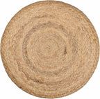 REDEARTH · Cylindrical Pouf Foot Stool Ottoman - Jute Braided Pouffe Poof Accent Sitting Footrest for The Living Room, Bedroom, Nursery, Patio, Lounge - Set of 2 (14.5”X14.5”X16”; Natural Olive)