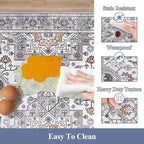 HEBE Anti Fatigue Kitchen Rug Sets 2 Piece Non Slip Kitchen Mats for Floor Cushioned Kitchen Rugs and Mats Waterproof Comfort Standing Mat Runner for Kitchen,Home Office,Sink,Laundry