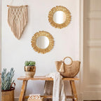 ZOROSY Gold Round Wall Mirror 12 inch - Small Wall Mirror Decorative, Vintage Mirror for Living Room, Entryway, Bedroom,Hallway