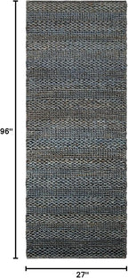 SAFAVIEH Natural Fiber Collection Runner Rug - 2'3" x 8', Grey, Handmade Jute, Braided Woven Design, Ideal for Living Room, Bedroom (NF212G)