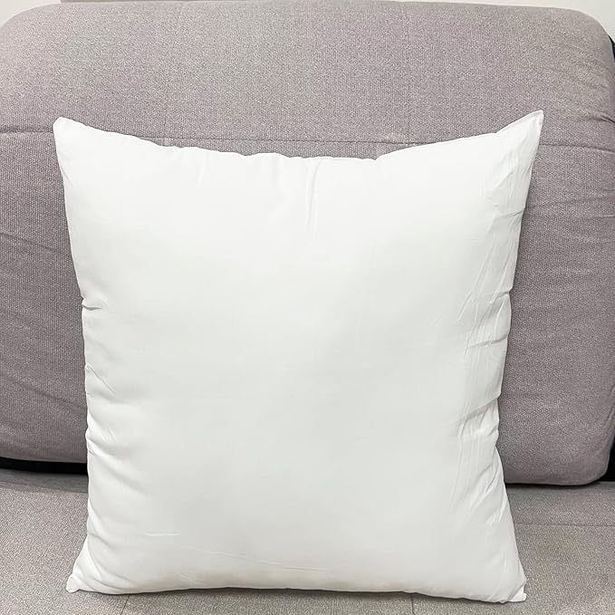 Luxury Pillow Inserts, Pack of 4, 22 x 22 inches Hypoallergenic Ultra Soft White Polyester Microfiber Durable Couch Cushion Fillers