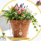 Sun Catcher Plant Hanger with Beads and Glass Crystal Beaded Plant Accessories for Indoor Home Rainbow Decor Pot Accessory(Flower Pot Not Included) (Heart)