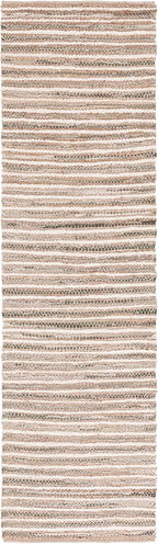 SAFAVIEH Cape Cod Collection Area Rug - 2'3" x 8' Runner, Natural/Green, Geometric Design, Ideal for High Traffic Areas in Living Room, Bedroom, Dining (CAP151Y)