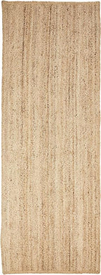 Superior Braided Jute Handwoven Indoor Runner Rug, Floor Decor For Hallway, Living Room, Dining Room, Bedroom, Office, Dorm, Kitchen, Entry, Hand-Woven Modern Farmhouse Rugs, 2' 6" x 8', Natural Tan