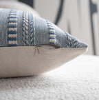 Boho Throw Pillow Covers 22x22 Inch Set of 2, Farmhouse Decorative Couch Pillow Cases, Blue Accent Pillows of Bed, Sofa Bedroom Living Room Home Decor Cushion Cover