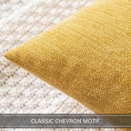 MIULEE Pack of 2 Mustard Yellow Decorative Pillow Covers 18x18 Inch Soft Chenille Couch Spring Throw Pillows Farmhouse Cushion Covers for Home Decor Sofa Bedroom Living Room