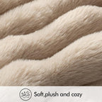 MIULEE Faux Fur Pillow Covers Thick Soft Plush Lumbar Throw Pillows Luxury Spring Home Decor for Couch Bed Bedroom Living Room Sofa,12x20 Inch Pack of 2 Khaki