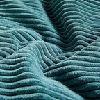 Fancy Homi 2 Packs Teal Long Lumbar Decorative Throw Pillow Covers 12x24 Inch for Couch Bed Sofa, Rustic Farmhouse Boho Home Decor, Soft Striped Corduroy Rectangle Accent Cushion Case 30x60 cm