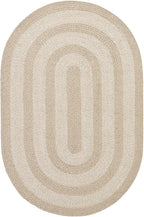DEXI Jute Area Rug Natural Fiber 4x6 Oval, Woven Braided Durable Farmhouse Design Rugs for Living Room, Bedroom Dinning Room Office Outdoor Patio, Beige