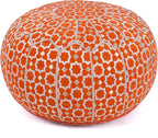 Marrakesh Gallery Bohemian Unstuffed Moroccan Pouf Ottoman, Round Ottoman Foot Rest, Handmade Bean Bag with Large Storage - Cover Floor Chair for Living Room, Bedroom - Ideal as Wedding Gifts