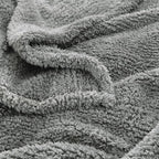 HORIMOTE HOME Ultra Soft Cozy Sherpa Throw Blanket, Grey Pattern Reversible, Light Weight Warm Decorative Boho Style Throw Blanket Cover for Sofa, Couch, Bedroom,Travel, Outdoor,50”x60”