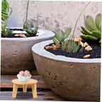 Boho Plant Stands Indoor Wooden Stool Display Stand for Home Minimalist Design