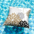 DFXSZ Brown and Black Floral Pillow Covers 18x18 Set of 2 Outdoor Waterproof Decorative Throw Pillows Summer Pillow Covers Polyester Cushion Case Decor for Couch Patio Funiture Garden Porch 01Y18