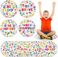 Tinideya 12 Pcs Kids Carpet Circle Seats for Class 16 Inch Round Classroom Rug Floor Cushions Soft First Day of School Educational Mat Non Slip Back to School Learning Playing Areas(Handprint)