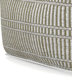 SIMPLIHOME Safford Square Pouf - 20 inch Wide Upholstered PET Polyester Ottoman in Natural/Travertine/White, Boho Indoor/Outdoor Footstool or Extra Seating for Living Room or Bedroom, Assembled