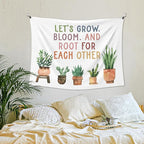 XLDLIOO Mental Heath Wall Tapestry, Inspirational Wall Tapestry Hanging for Classroom, Let's Grow Bloom and Root for Each Other Tapestries Decor Art for Therapy Counselor Office 40x30in
