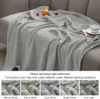 PHF 100% Cotton Muslin Blanket King Size 108"x90", 4-Layer Lightweight Gauze Throw, Breathable Cloud-Soft Minimalist Blanket for Bed, Couch, Camping & Baby, Light Grey, Ideal Gift